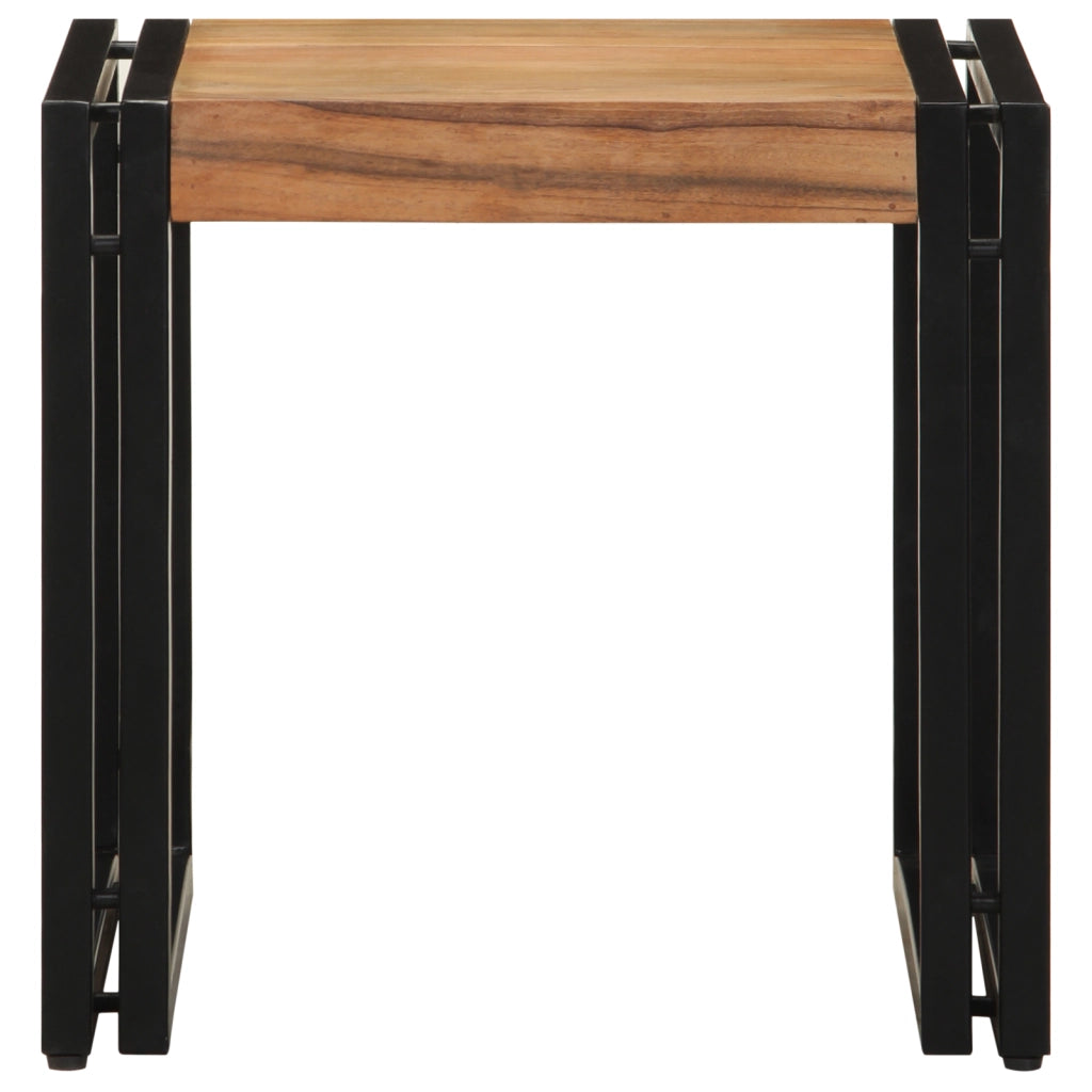 Tavolino da caffÃ¨  40x50x38 cm in legno massello di acacia