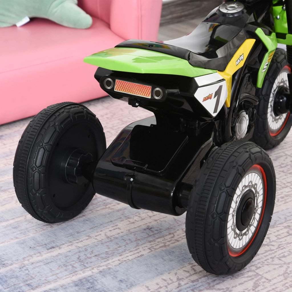 Triciclo Moto Cross per Bambini con Musica e Luci ¨C Zephmum ¨C Verde