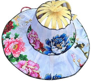Cappello da Sole 2-in-1 - Cappello Ripiegabile/Azione Sole - Bambù - Cappello da Spiaggia - Leggero - Diametro 38,5 cm - Accessorio da Spiaggia
