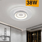 Trade Shop - Plafoniera Led Moderna 38 Watt Finitura Bianca Luce Calda Fredda Naturale C40-b -
