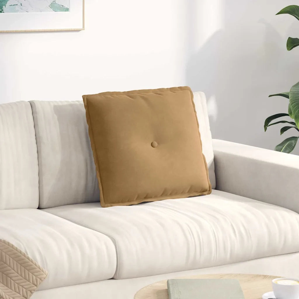 Cuscino per Schiena Marrone 50 x 45 cm Tessuto in Cords