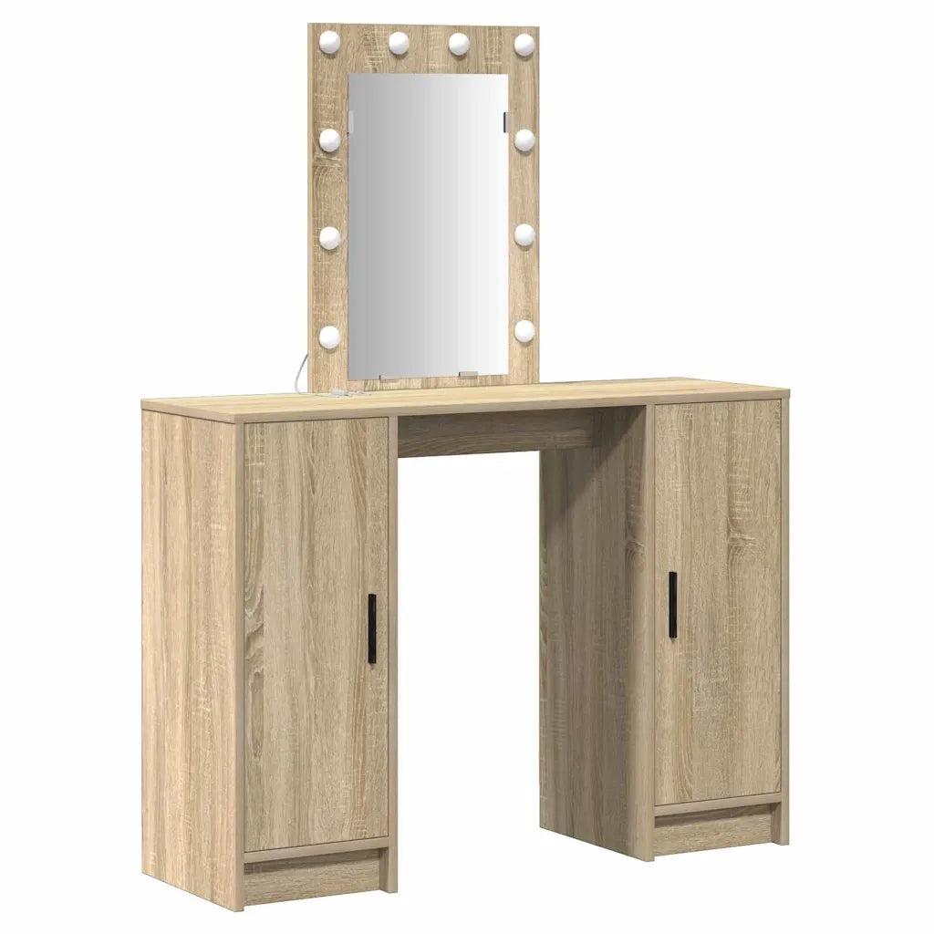 Tavolo da Trucco Marrone 102 x 33 x 135 cm Legno multistrato 865183
