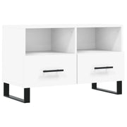 Mobile TV multimediale mensola TV credenza TV sala da pranzo soggiorno camera da letto 80 x 36 x 50 cm legno ingegnerizzato bianco 02_0026292