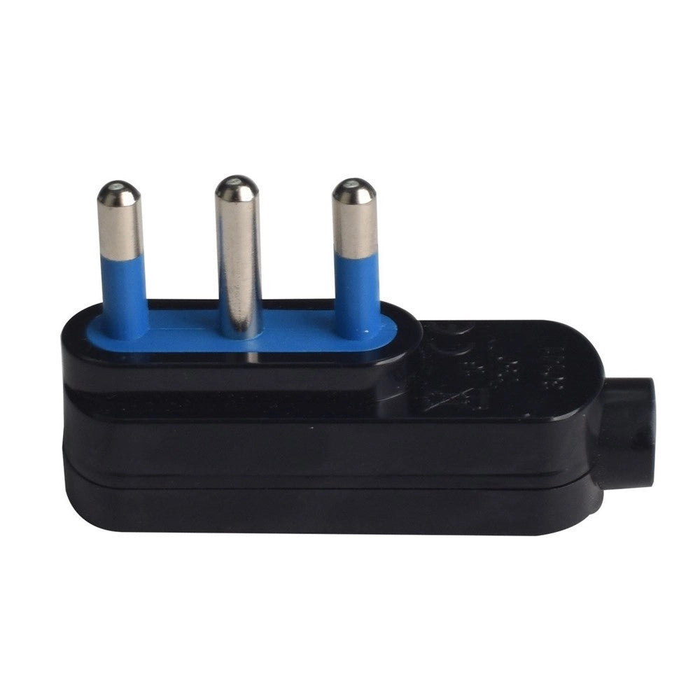 Trade Shop - Spina Piatta Elettrica Salvaspazio Laterale 2p+t 16a 25 V Max 1500 W Nero 80006 -