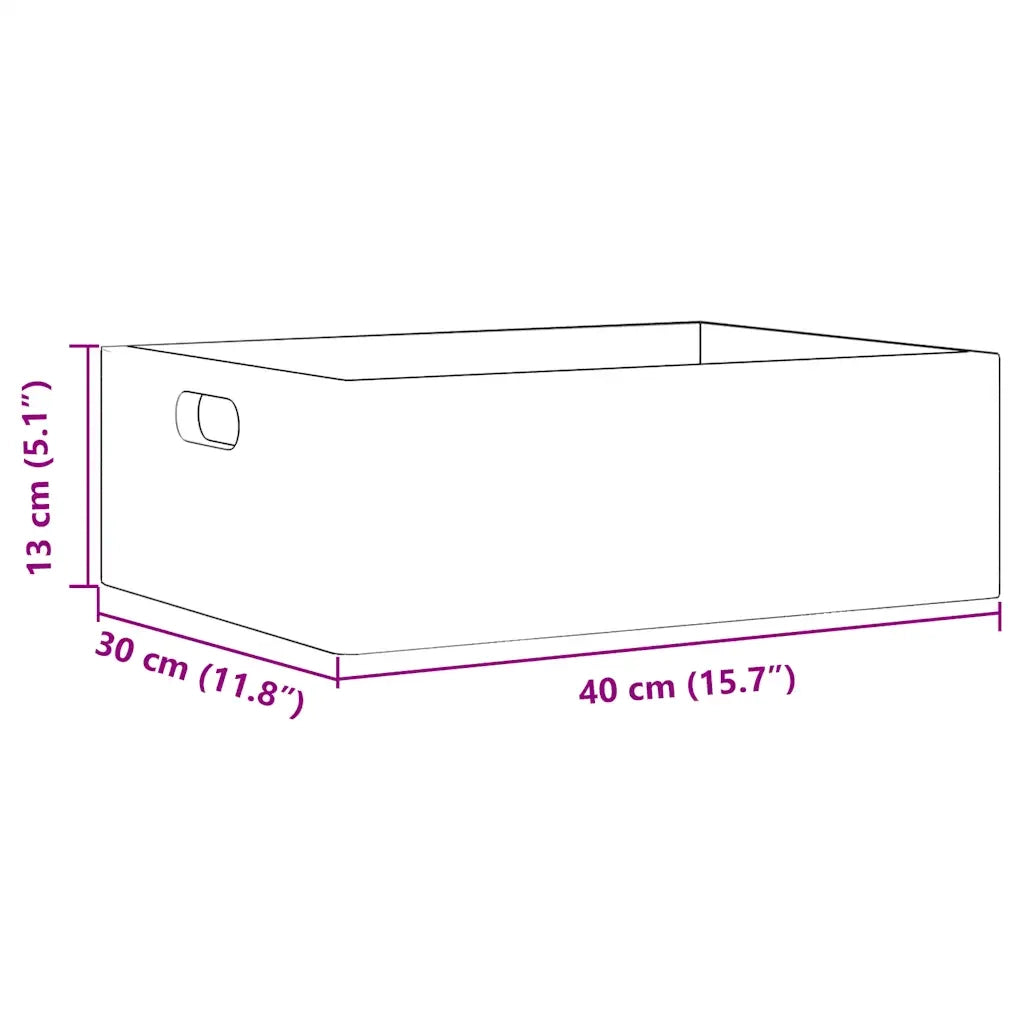 Scatola in Legno con Manici 40x30x13 cm Legno Massello di Pino CFW6441423