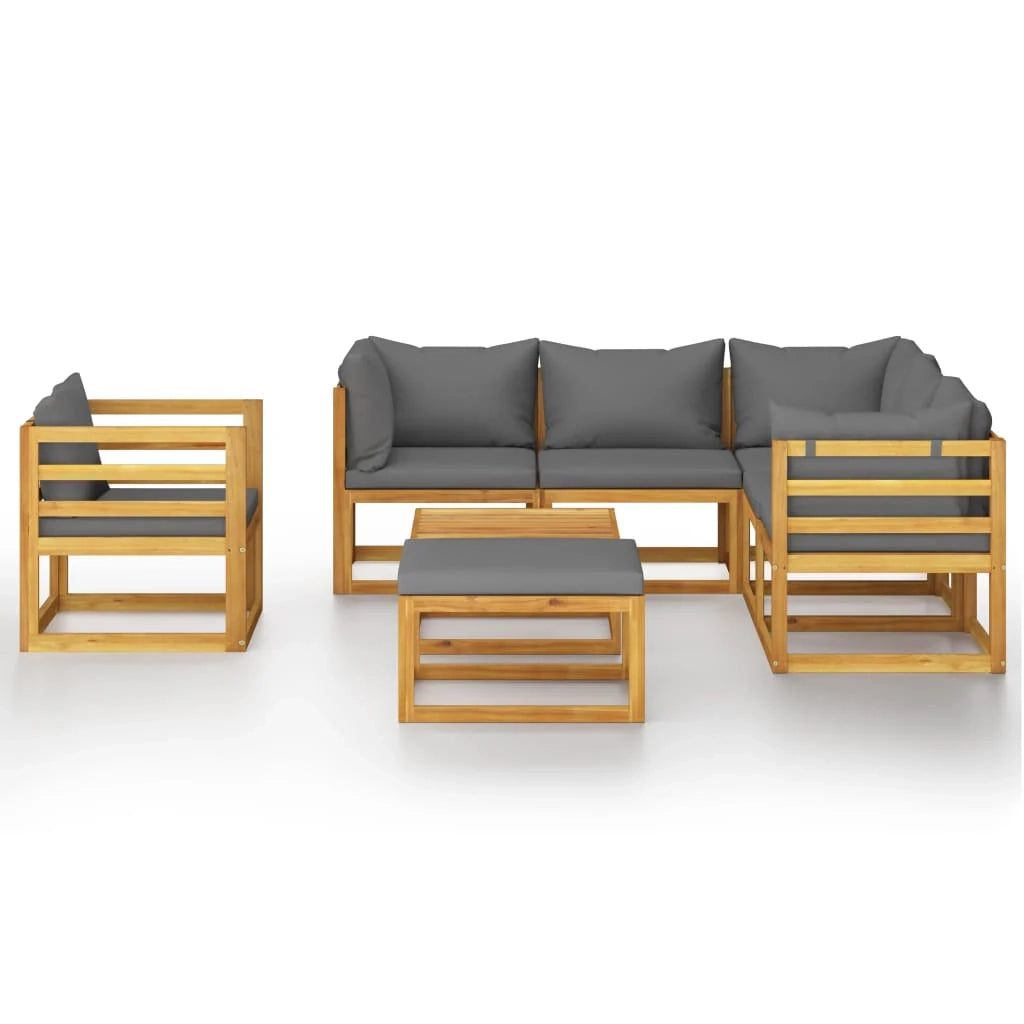 Set di mobili da giardino mobili da esterno 8 pezzi con cuscini legno massello di acacia 02_0017456