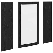 Appendiabiti a muro con specchio Rovere Nero 96 x 1,5 x 90 cm CFW7176409