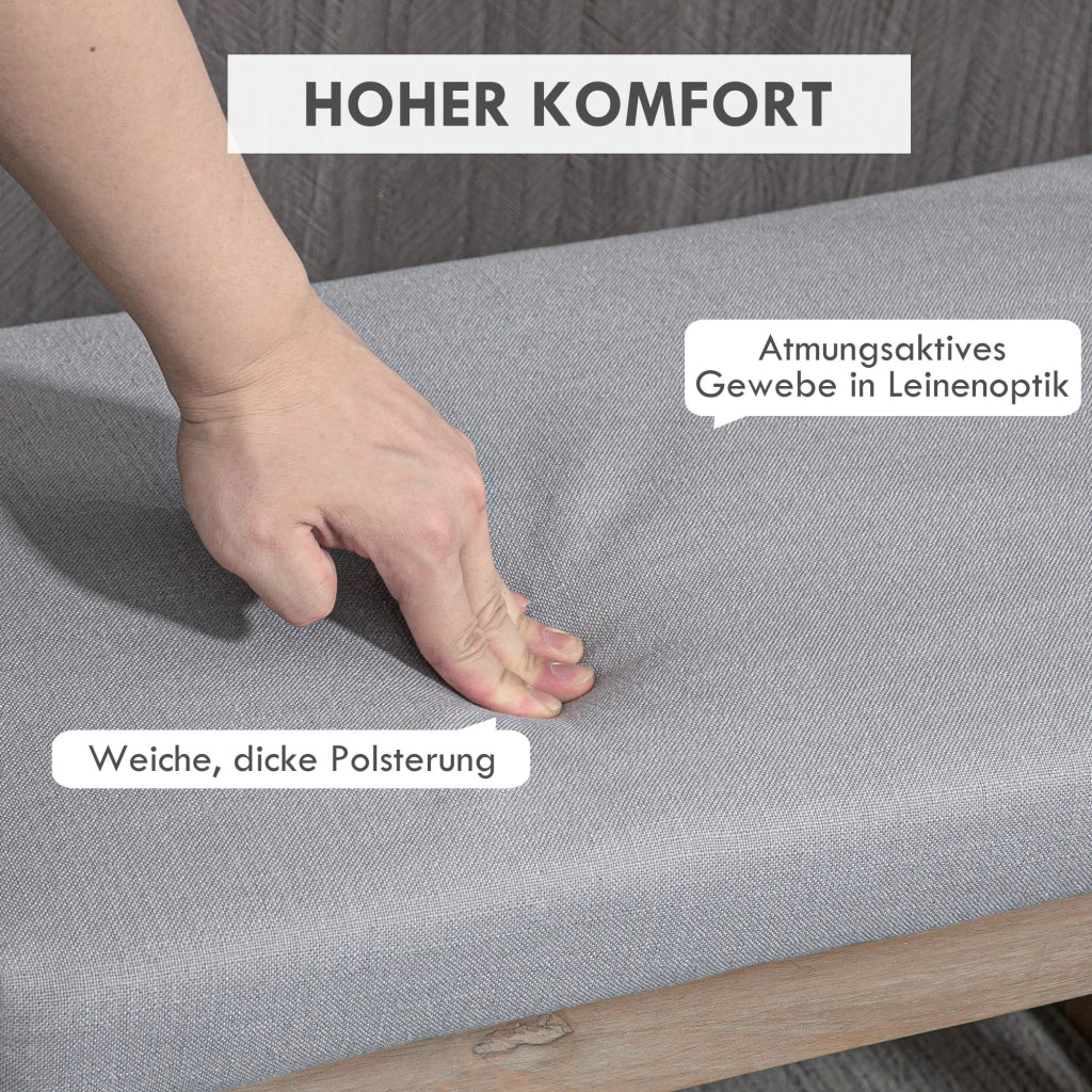 Pouf in tessuto scandinavo ¨C zephmum ¨C grigio 68x38x42 cm