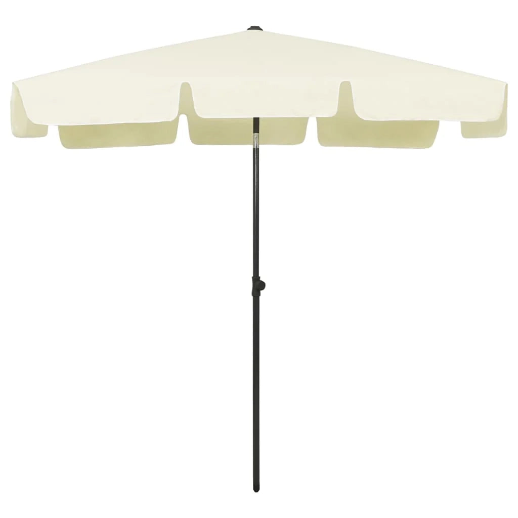 Ombrellone da spiaggia 200 x 125 cm giallo sabbia 02_0008396