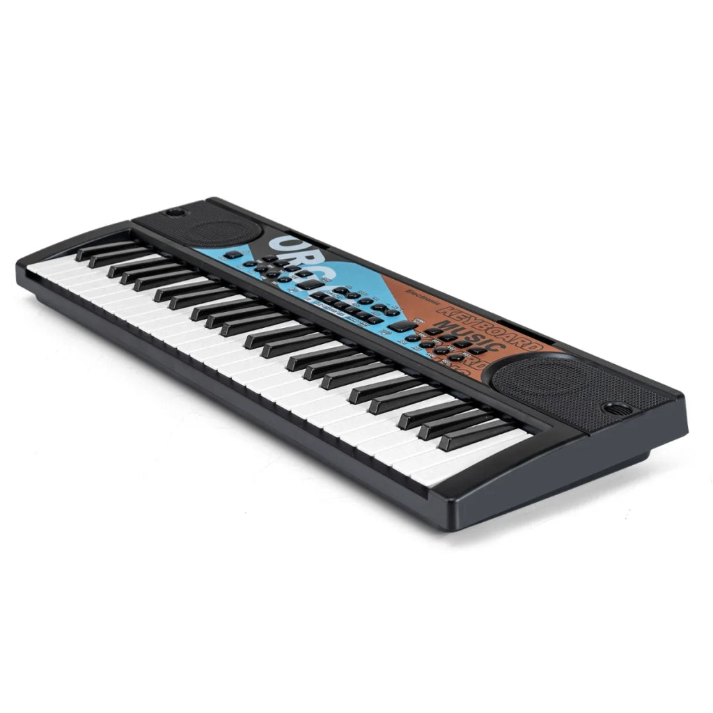 Tastiera per pianoforte elettrico 53,5 x 19 x 5 cm apprendimento musicale animato microfono incluso ABS nero 20_0017012