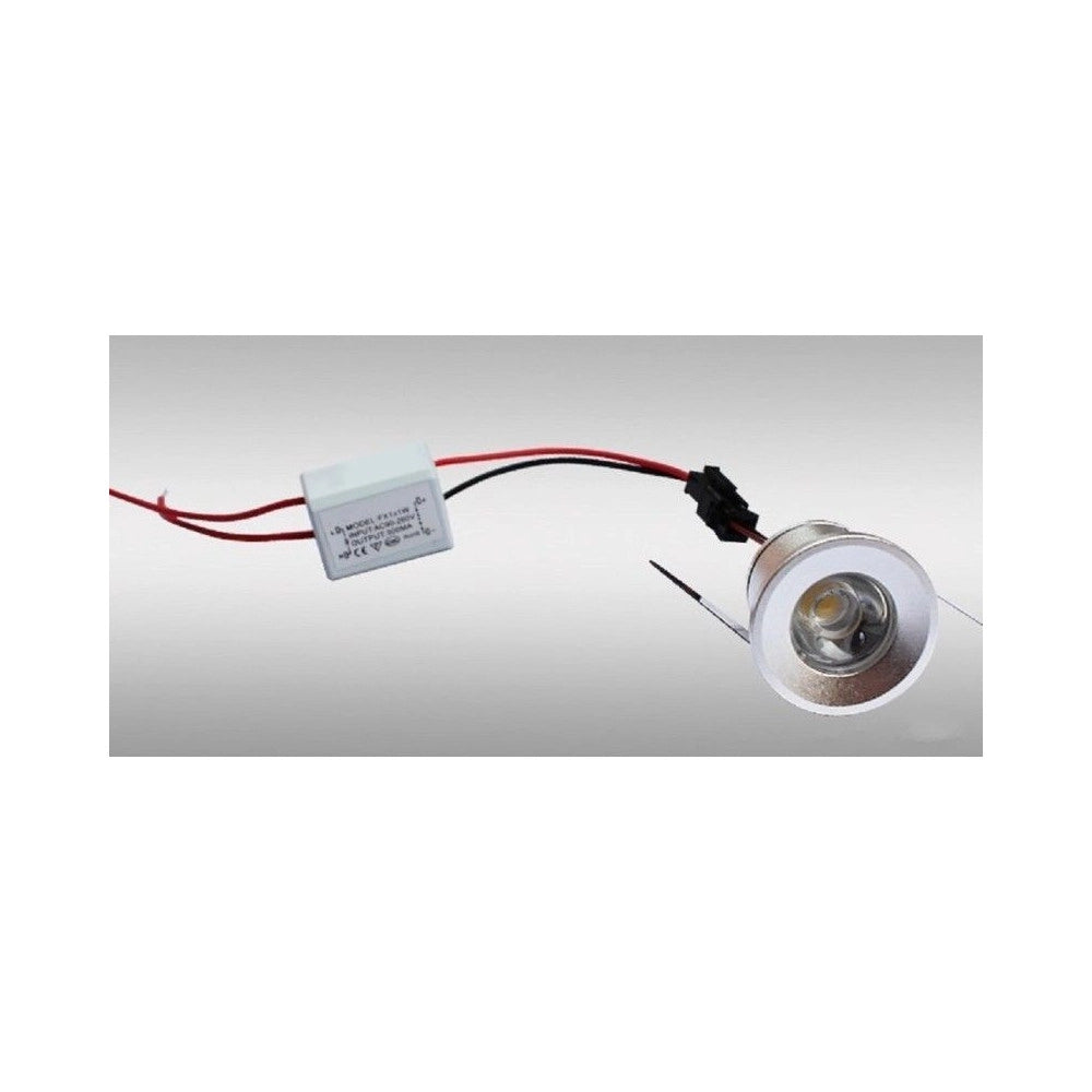 Trade Shop - Faretto A Led Da Incasso Foro 25mm 1 Led 1w Luce Caldo Freddo Per Interno Ip20 -