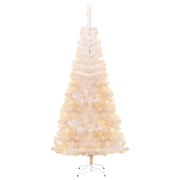 Albero di Natale Artificiale-Albero Natalizio Punte Iridescenti Bianco 240cm PVC