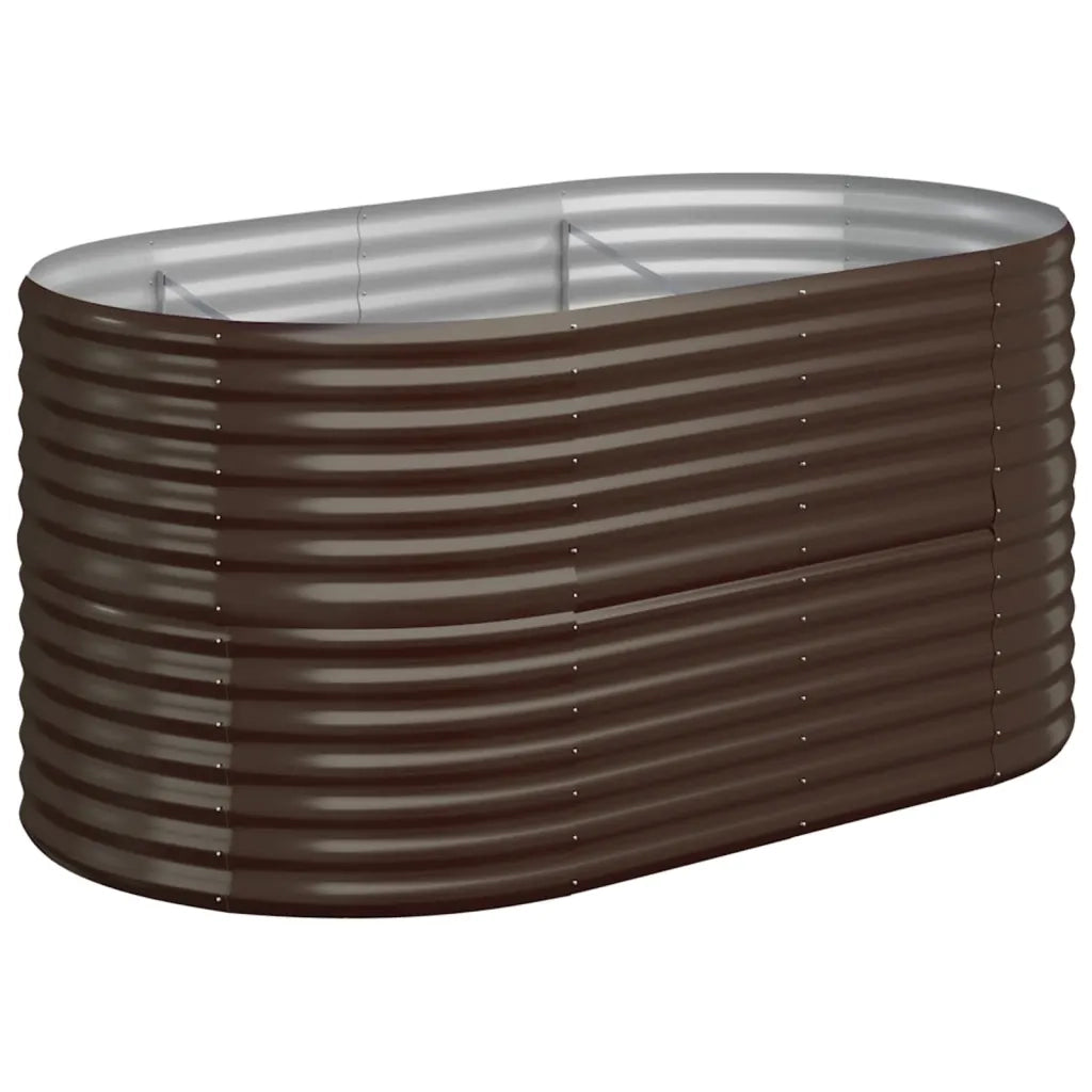 Letto Giardino Acciaio Zincato 152x80x68cm Marrone 318950