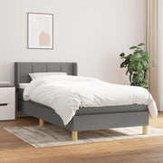 Giroletto a Molle con Materasso Grigio Scuro 100x200 cm Tessutocod mxl 98392