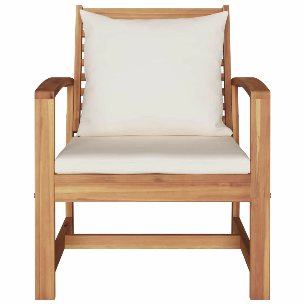 Sedia con cuscino 2 Pezzo Marrone e Crema 65 x 60 x 76,5 cm CFW3397253