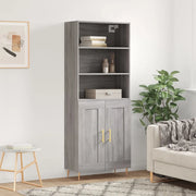 Credenza Grigio Sonoma 69,5x34x180 cm in Legno Multistrato 3189947