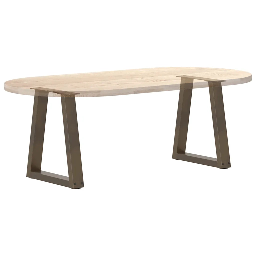 Gambe per Tavolino da Caffè a Forma di V 2 pz Acciaio Naturale 38x(42-43,3) cm Acciaio 4012547