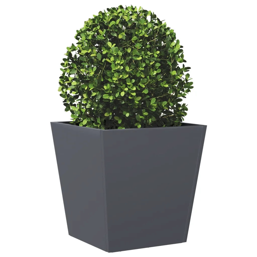 Fioriera | Cassetta per fiori | Vaso da Giardino Antracite 40x40x40 cm in Acciaio
