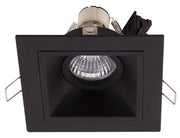 Faretto da incasso quadrato nero GU10 50W Maxlight