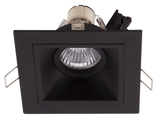 Faretto da incasso quadrato nero GU10 50W Maxlight