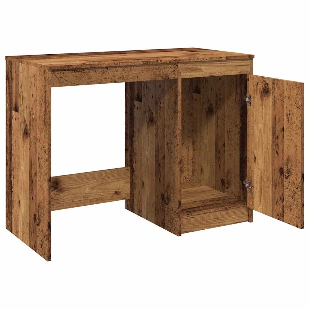 Scrivania tavolo postazione di lavoro mobile per computer studio legno vecchio 100 x 50 x 76 cm legno ingegnerizzato marrone 02_0023972
