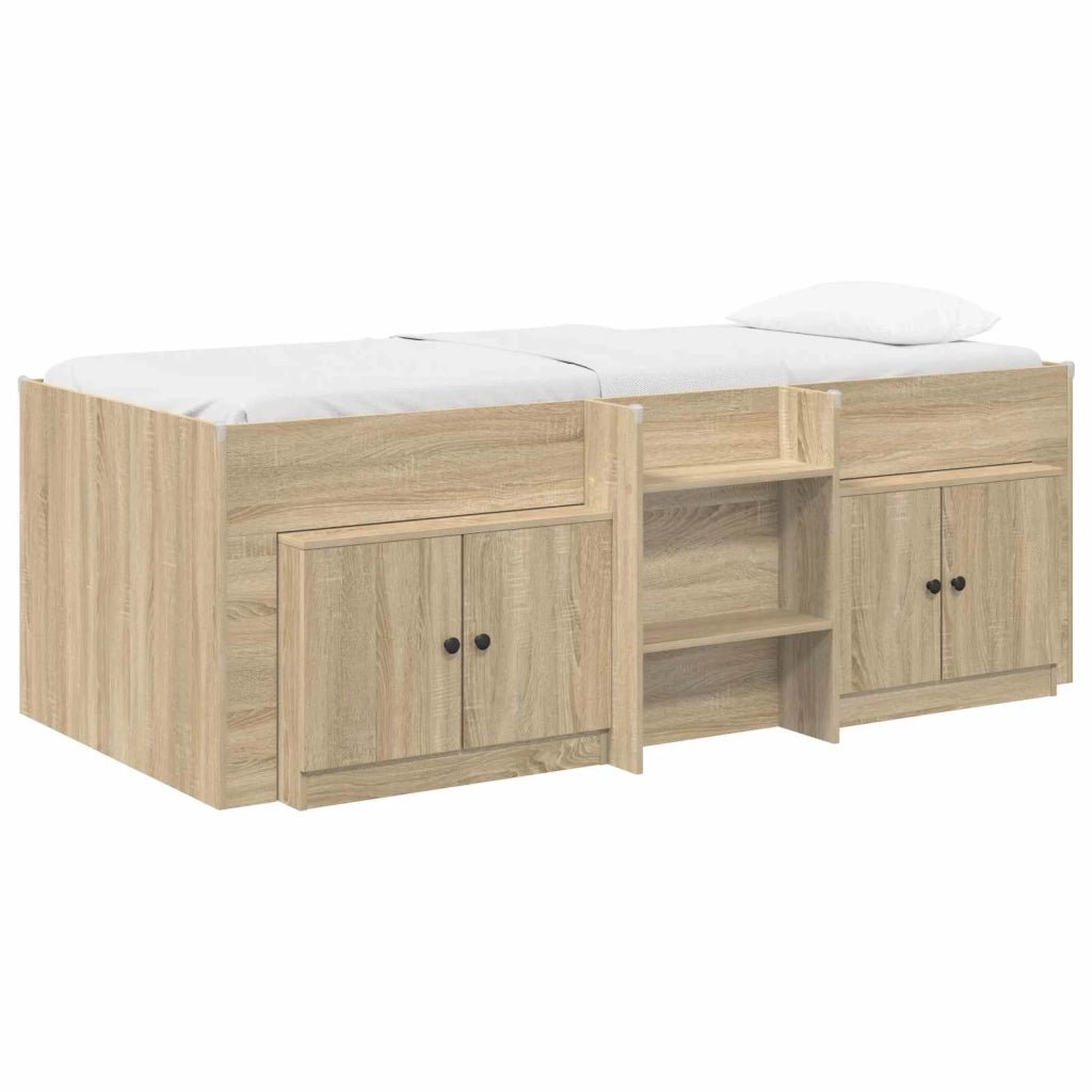 Struttura Letto Loft con Mobile con porta 3 pz Rovere Sonoma 3423384