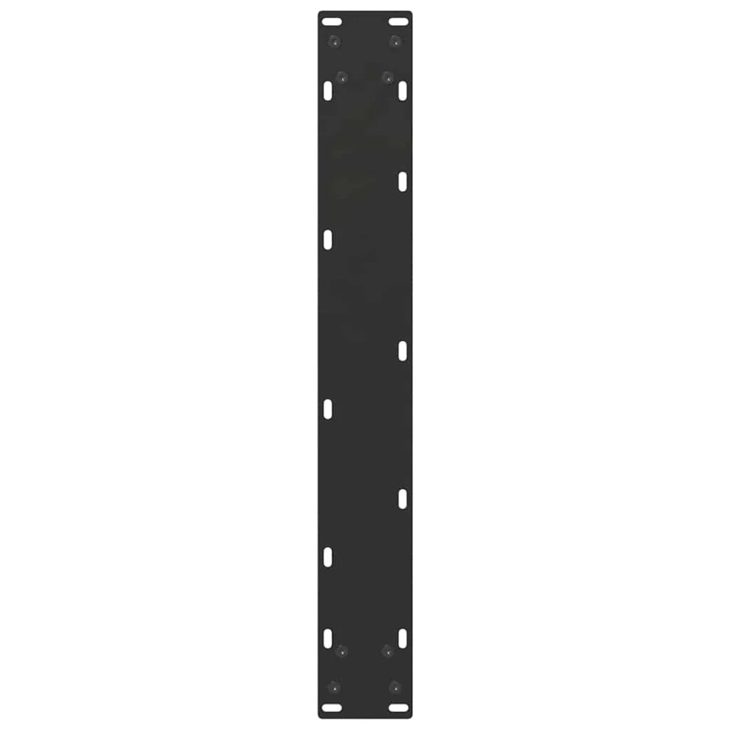 Set di 3 gambe per tavolo da pranzo a forma di U 70 x 72-73 cm con piedini regolabili design moderno in acciaio nero 02_0057440