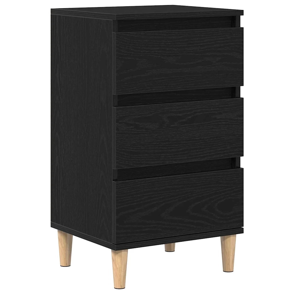 Armadio da Notte Rovere Nero 40 x 35 x 70 cm Legno multistrato 863429