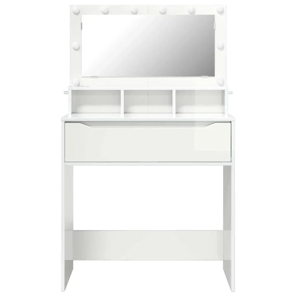Tavoli da Trucco per Camera da Letto con cassetto Bianco Lucido