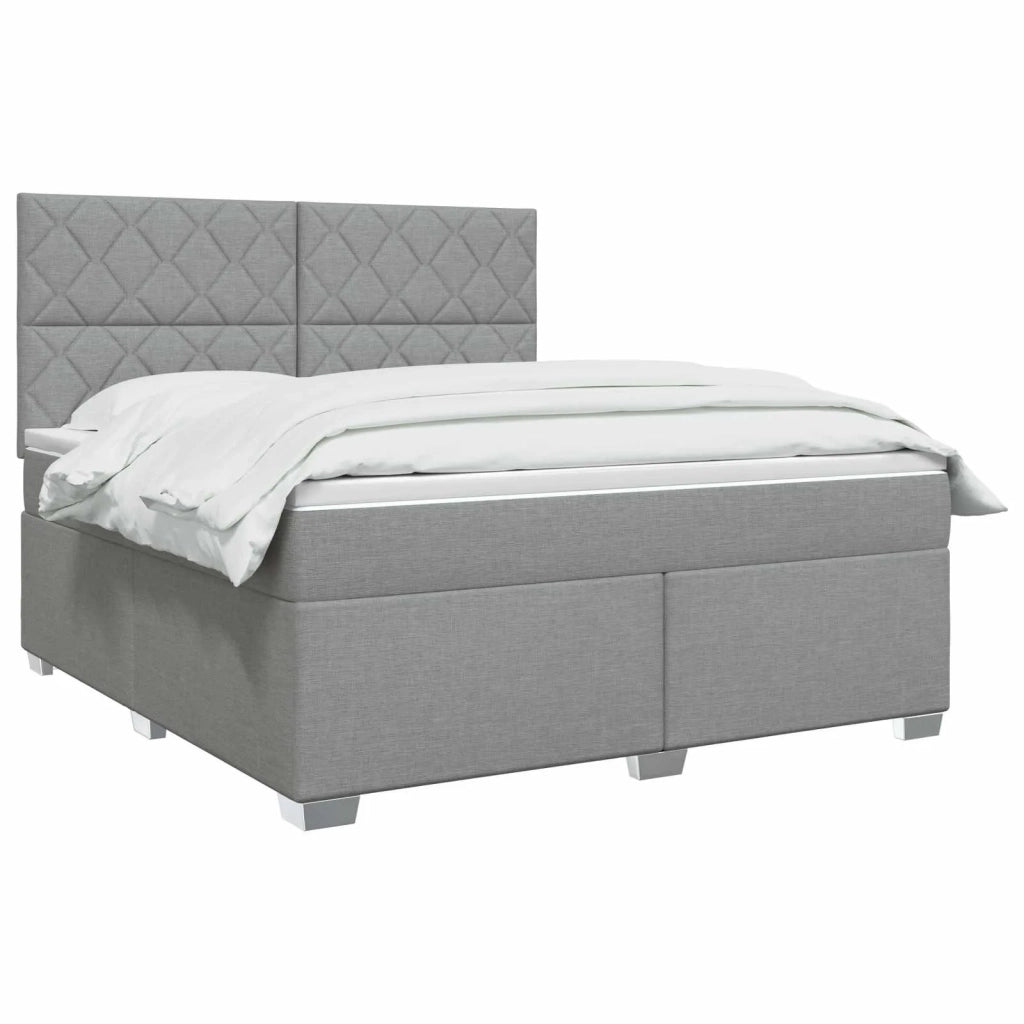 Letto box spring con materasso Grigio Chiaro 160 x 200 cm 3454915