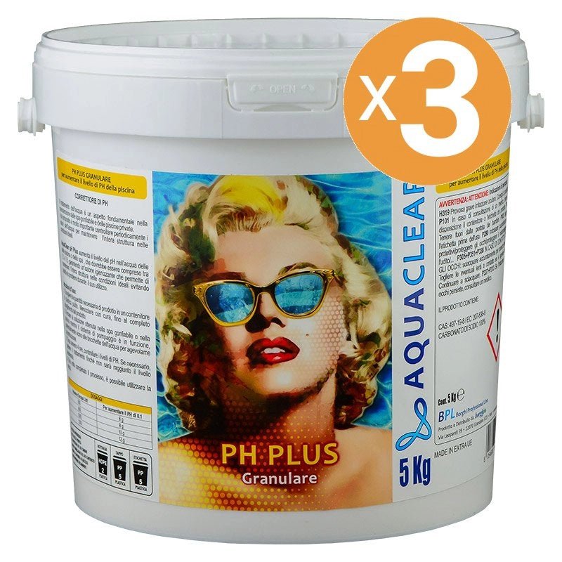 Correttore Ph Plus Granulare Piscina, 3 Confezioni Da 5 Kg