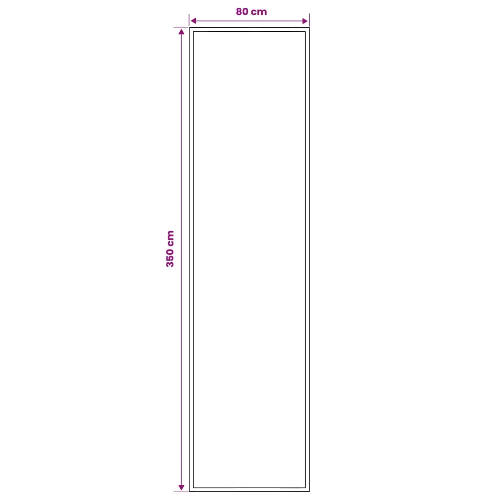 Tappeto Runner FLORNES Tessuto Grigio 80 x 350 cm PP 7 mm 42057538