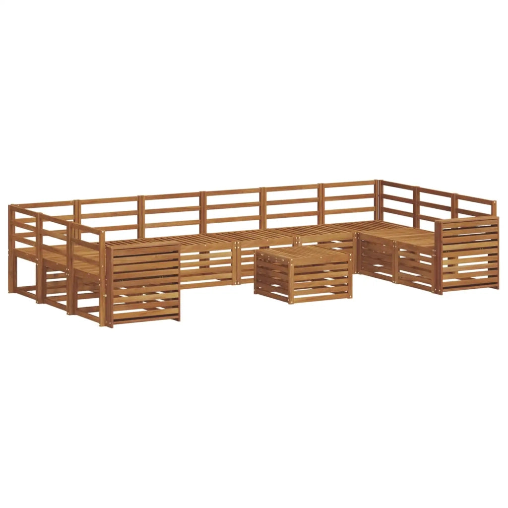 Set di divani da esterno 11 pcs Naturale