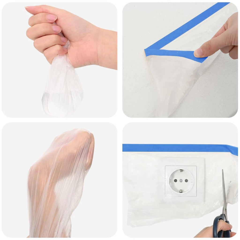 Film adesivo per mascheratura 6 pz Trasparente e Blu CFW4909504
