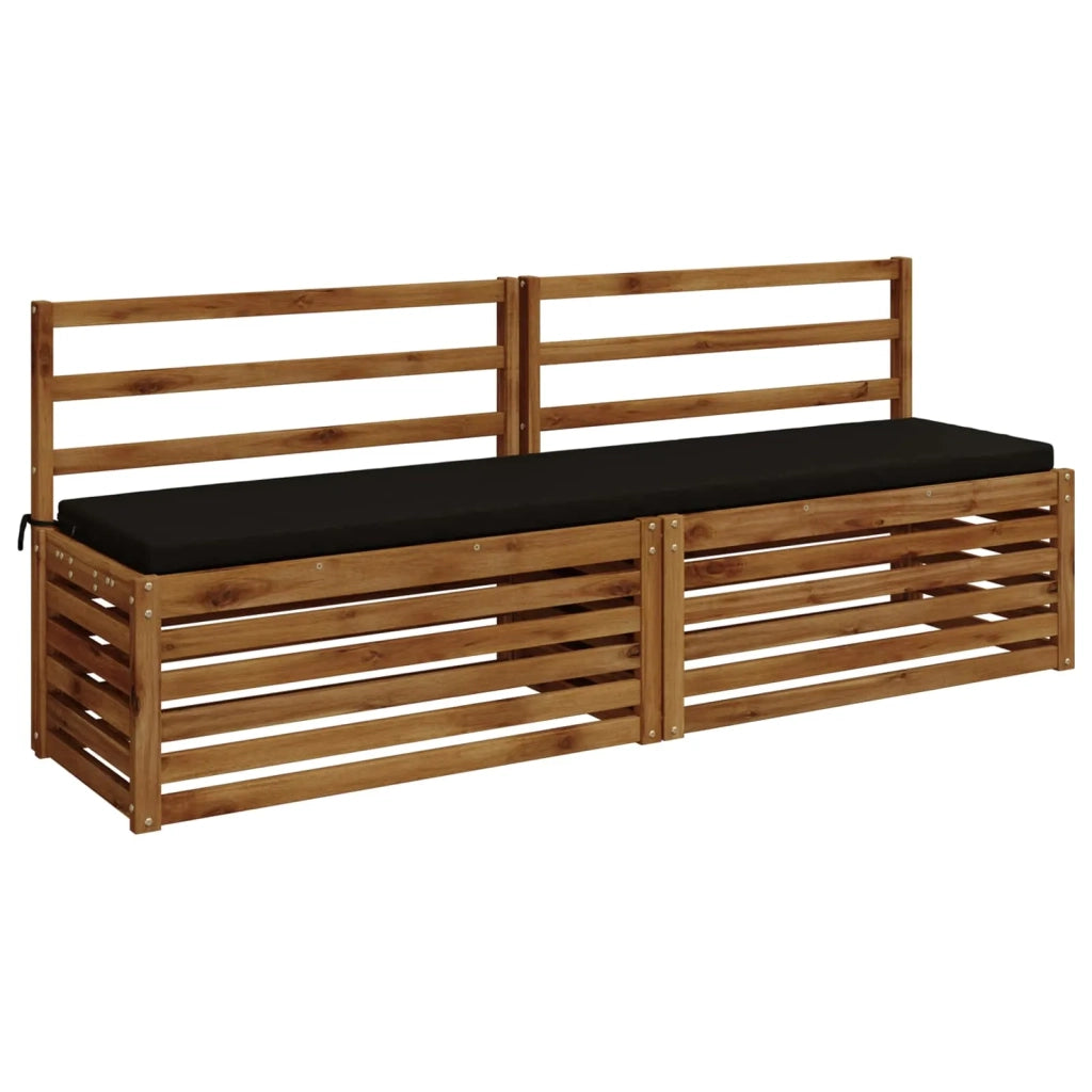 Cuscini per Panchina a 2 Pezzi SOEST 2 pz 100% Poliestere Nero 949153