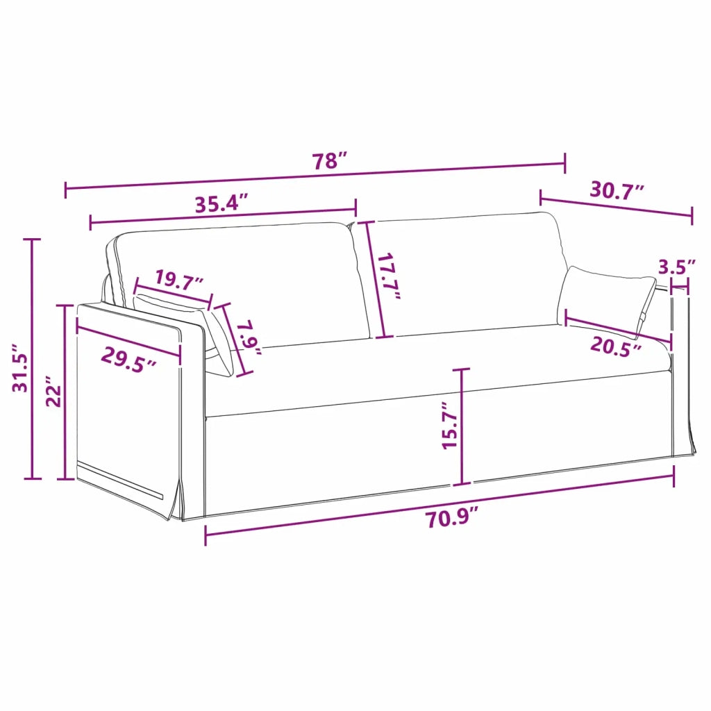Divano | Divano da soggiorno | Sofa Grigio scuro 158 x 78 x 80 cm Tessuto