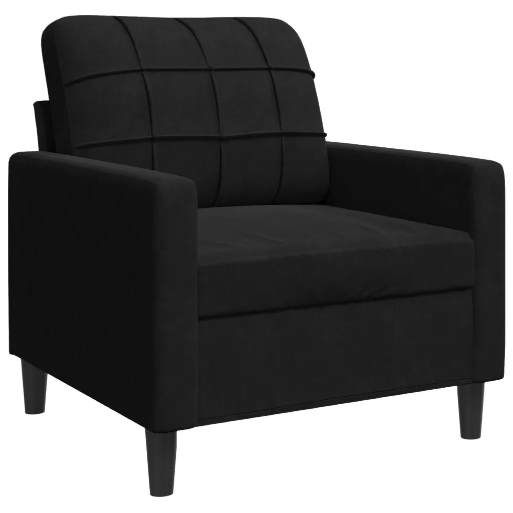 Divano Sedia-Poltrona Nero 60 cm Velluto 523017