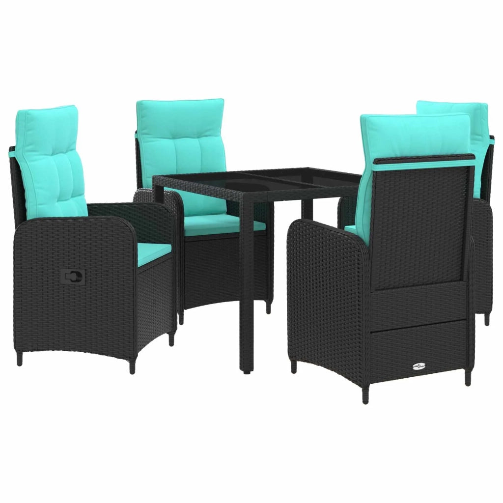 Set da pranzo per esterni 5 pz polyrattan 3422297