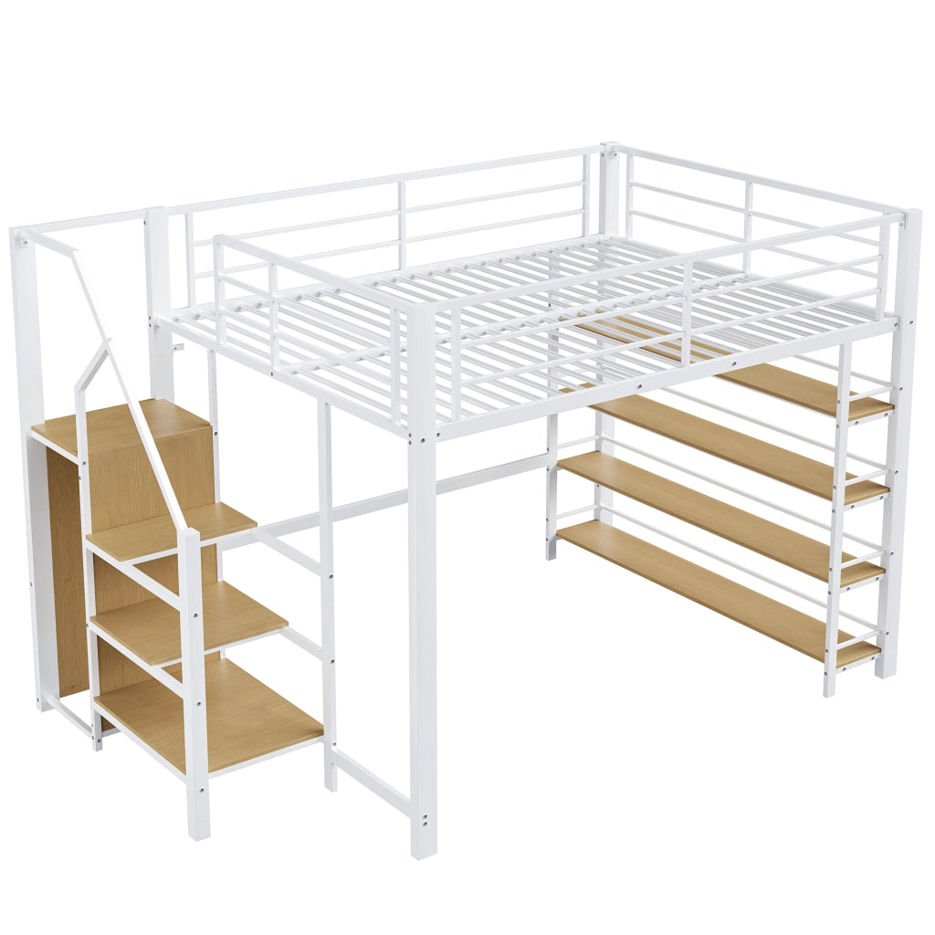 letto a castello metallo bianco 145 x 255 cm