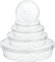 24 contenitori per piante trasparenti con serbatoio per l'acqua - 6/8/10/12 pollici contenitori in plastica per piante vasi per piante per interni ed esterni - 4 misure