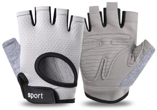 Man e donna guanti per bicicletta - L-13,5*9,5cm - guanti fitness - guanti per bicicletta a mezza mano - guanti per yoga e mountain bike - guanti antiscivolo e abrasione resistente e respirante a mezza mano