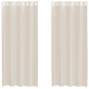 Tende in Voile con Occhielli 2 pz Crema 140x245 cm