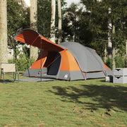 Tenda Familiare a Tunnel 8Persone Grigia Arancione Impermeabile 4009551