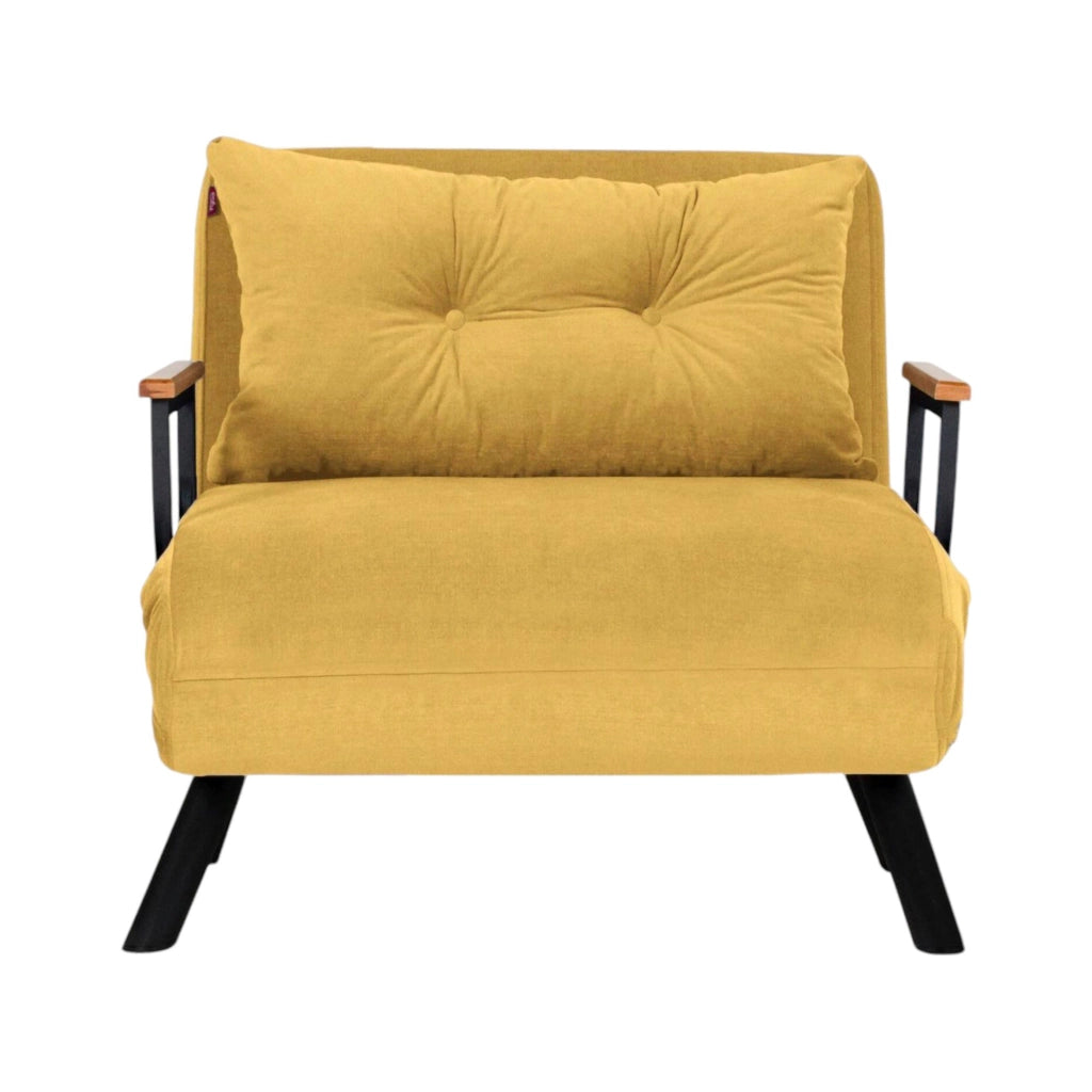 Poltroncina Keoni, Poltrona Reclinabile, 60x78x78h cm Giallo