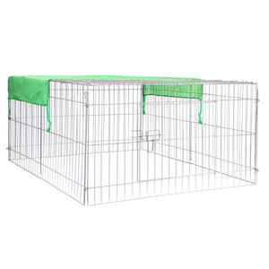 Recinto per piccoli animali 144 x 116 x 58 cm con telo parasole recinzione per conigli e lepri