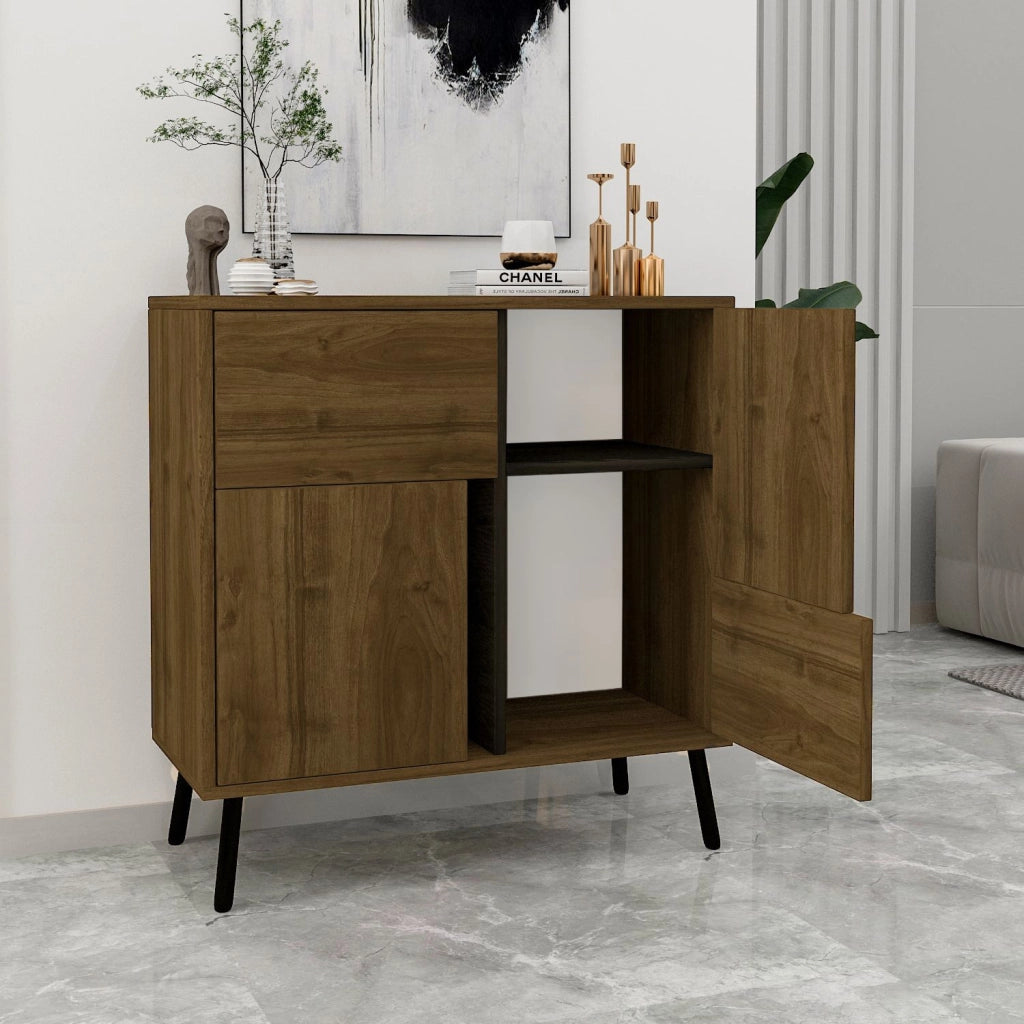 Credenza in legno "Darien" - 76 x 35 x 79 cm - Marrone