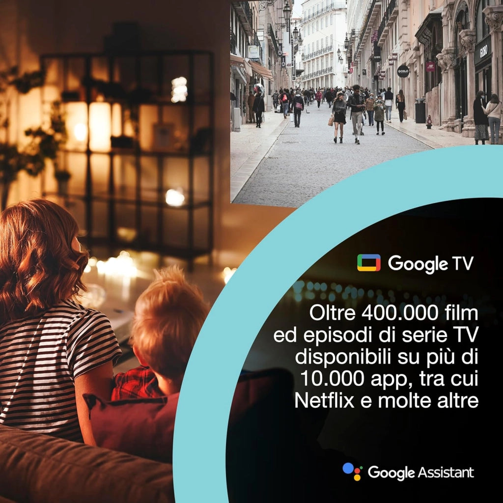 Lifestudio Pop EF-61W Bianco diamante Proiettore smart portatile, Sound by Bose, Google TV, Full HD, utilizzo interno/esterno, garanzia di 5 anni*