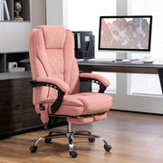 Sedia da ufficio ergonomica con massaggio e calore, rosa