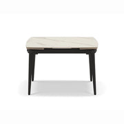 Tavolo da pranzo allungabile 110X72 Marmo di Carrara modello ZANTE fino a a 160 CM per sala da pranzo, cucina e soggiorno, design moderno con top in grès ceramico