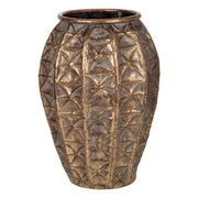Vaso in metallo dorato 27x27x36,5h